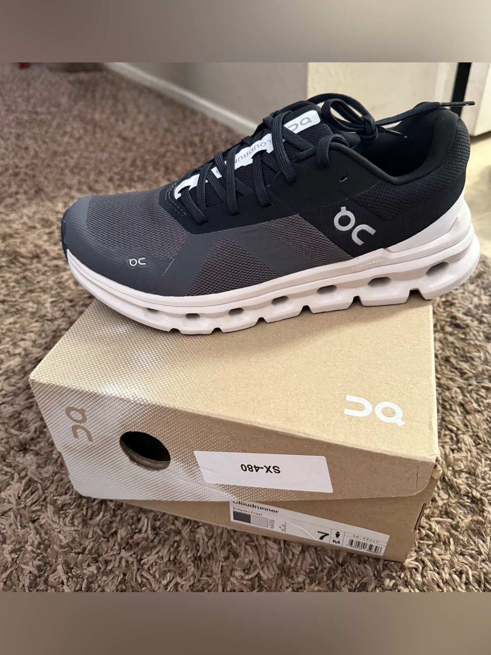 On Running Men’s Cloudnova Athletic Shoe - Black and Gray